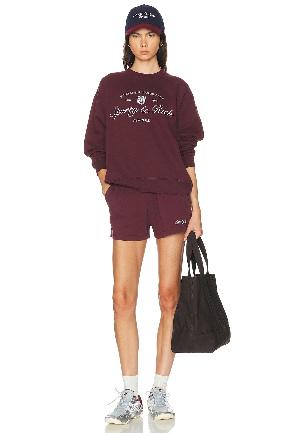 Sporty & Rich Syracuse Embroidered Crewneck Sweatshirt | Thumbnail 9 Sporty & Rich Syracuse Embroidered Crewneck Sweatshirt | Thumbnail 9