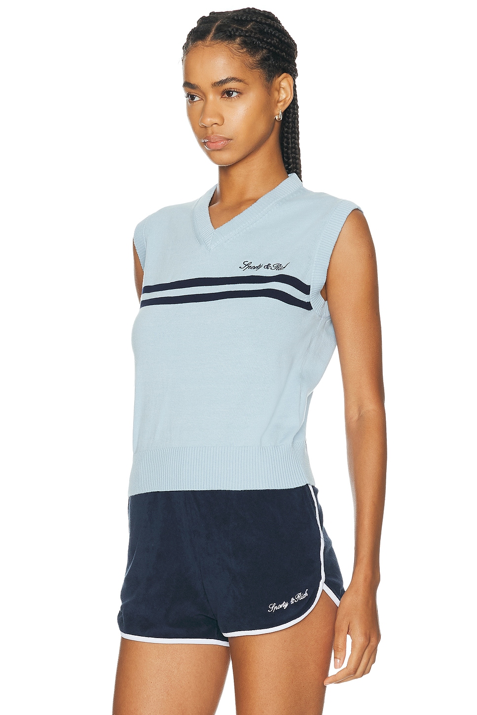 Sporty & Rich Signature Logo Knitted Vest | Thumbnail 2 Sporty & Rich Signature Logo Knitted Vest | Thumbnail 2