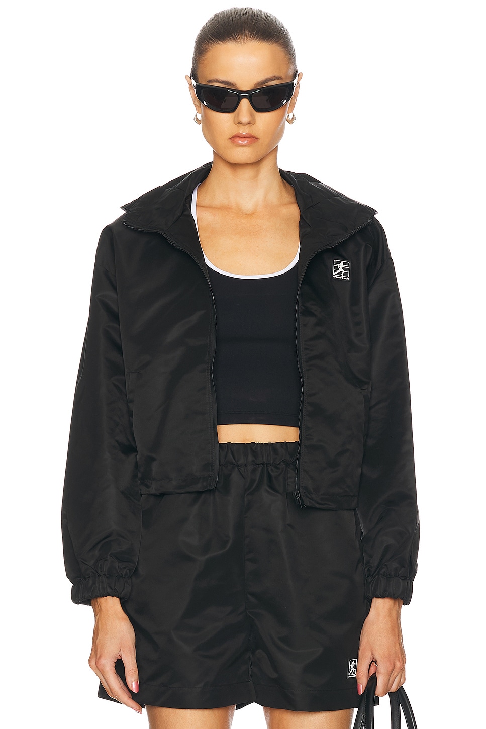 Running Woman Windbreaker Jacket in Black