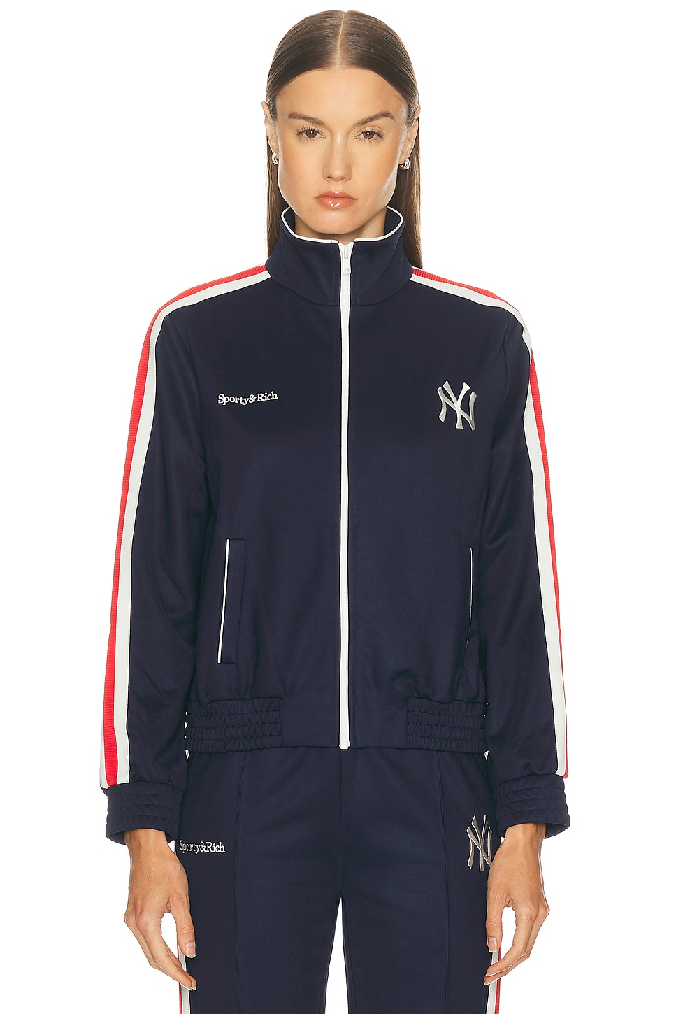 SPORTY & RICH X NY Yankees Serif Track Jacket
