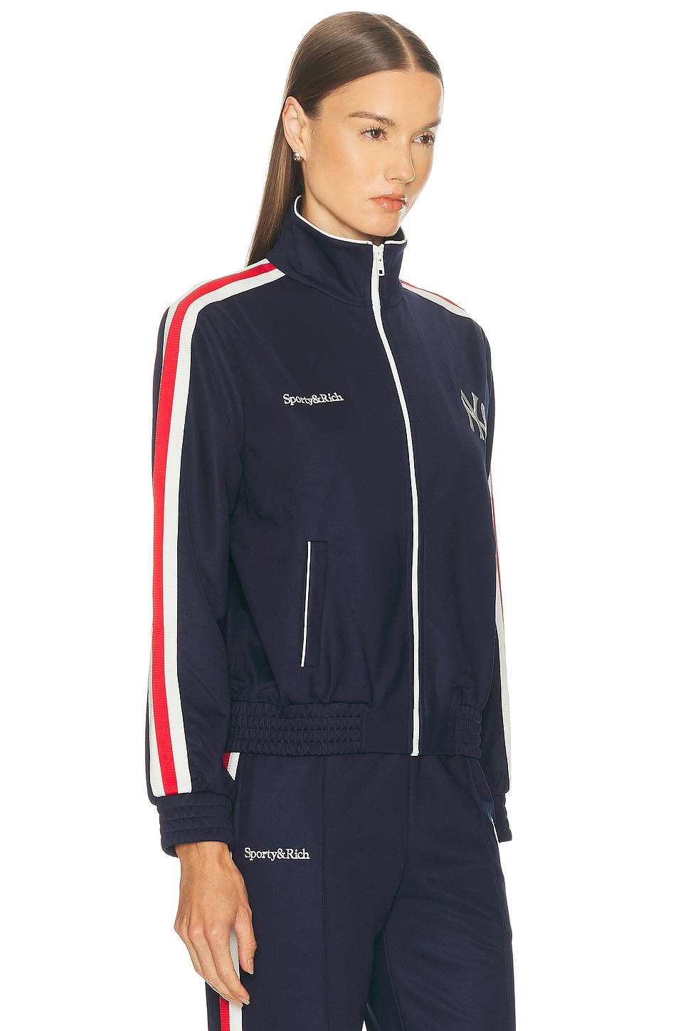 SPORTY & RICH X NY Yankees Serif Track Jacket