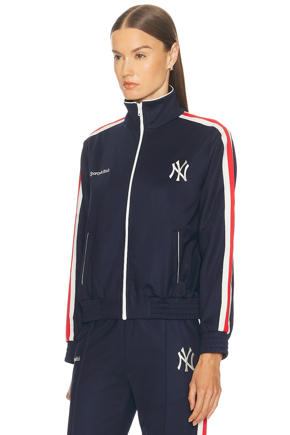 SPORTY & RICH X NY Yankees Serif Track Jacket