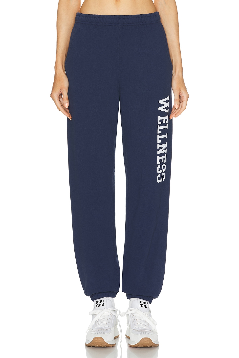 Image 1 of Sporty & Rich Wellness Ivy Sweatpant in Navy & White