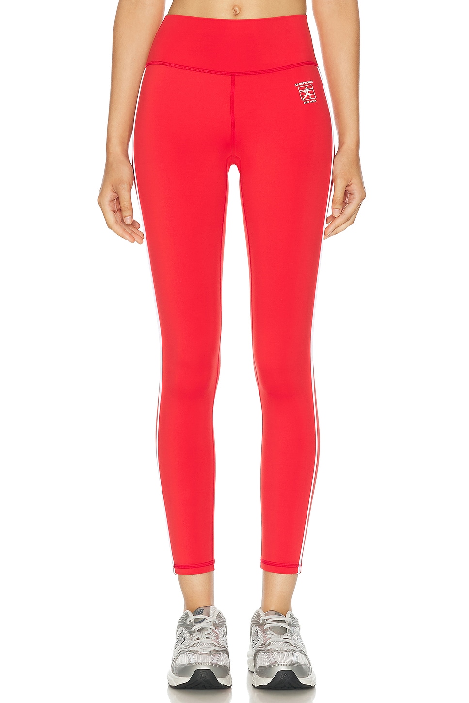 Image 1 of Sporty & Rich Runner Box Legging in Sports Red