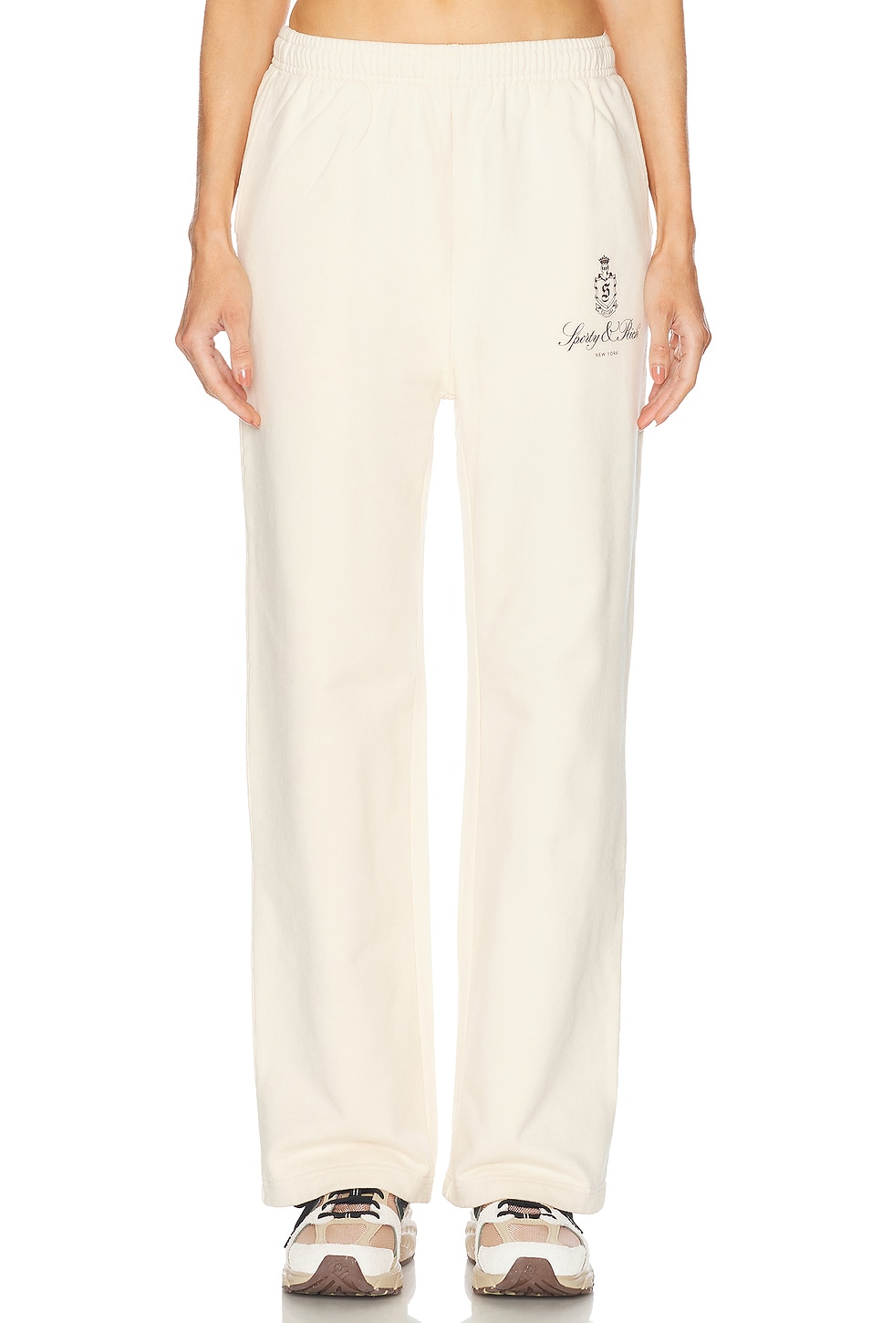 Vendome Straight Leg Sweatpant in Cream