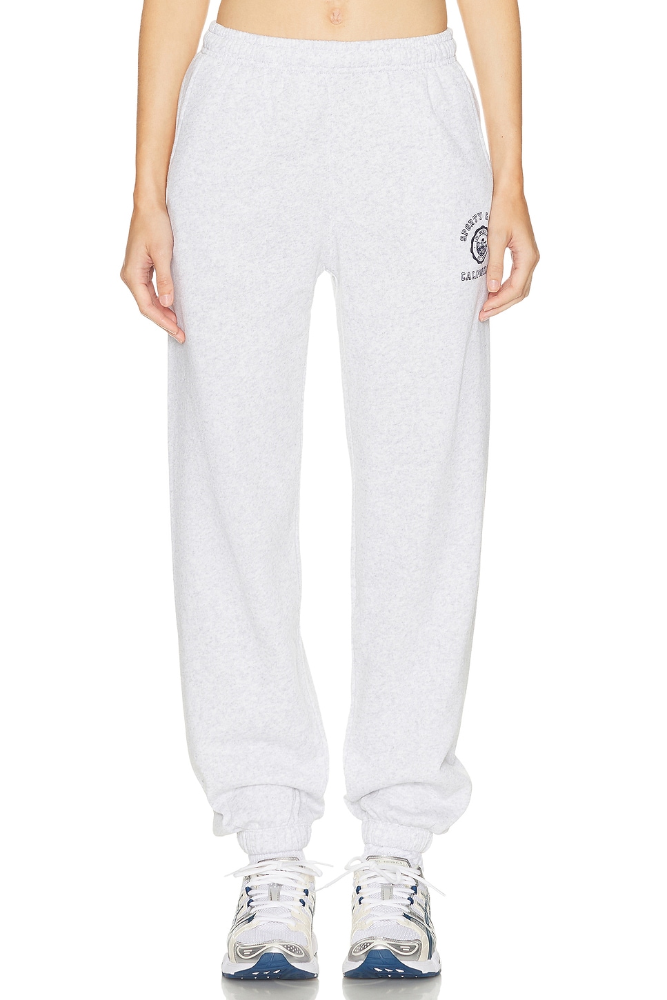 Image 1 of Sporty & Rich California Emblem Soft Sweatpant in Heather Gray