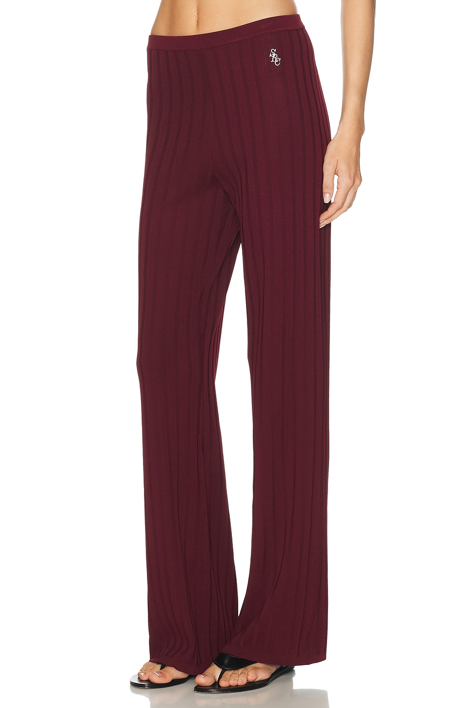 Sporty & Rich Signature Logo Ribbed Pant | Thumbnail 9