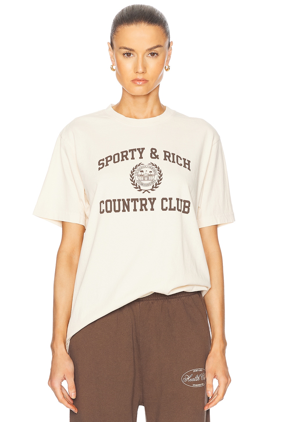 Varsity Crest T-Shirt in Cream