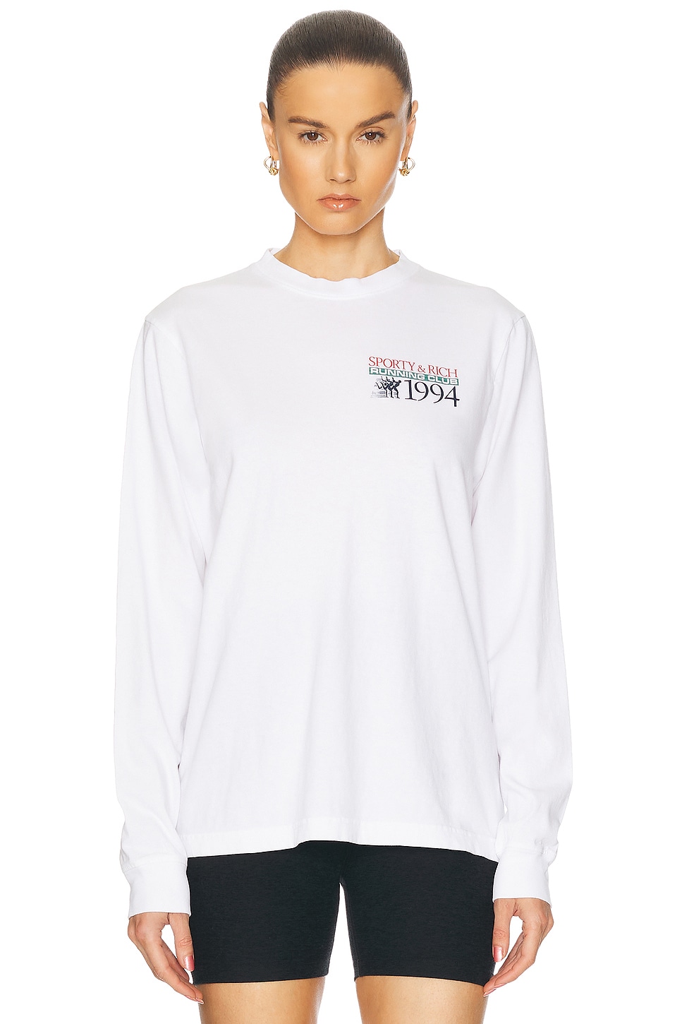 Finish Line Longsleeve Top in White