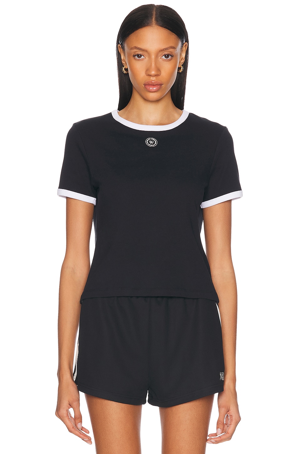 Ringer Tee in Black