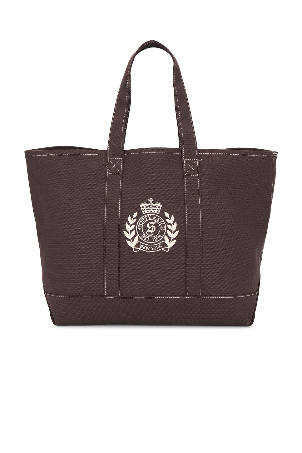 NY Crest Tote Bag in Brown