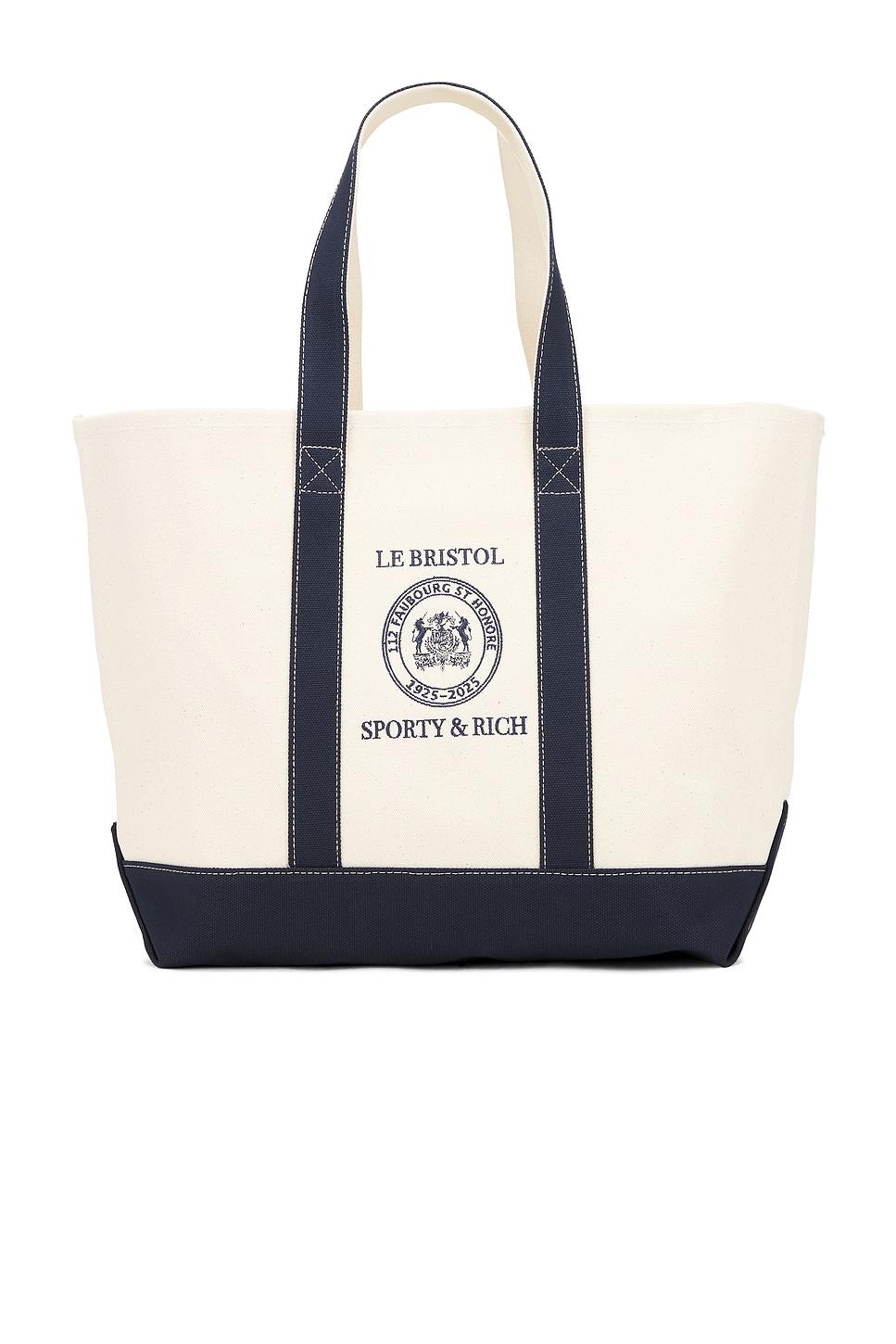 X Le Bristol Paris Crest Seal Tote Bag in Cream