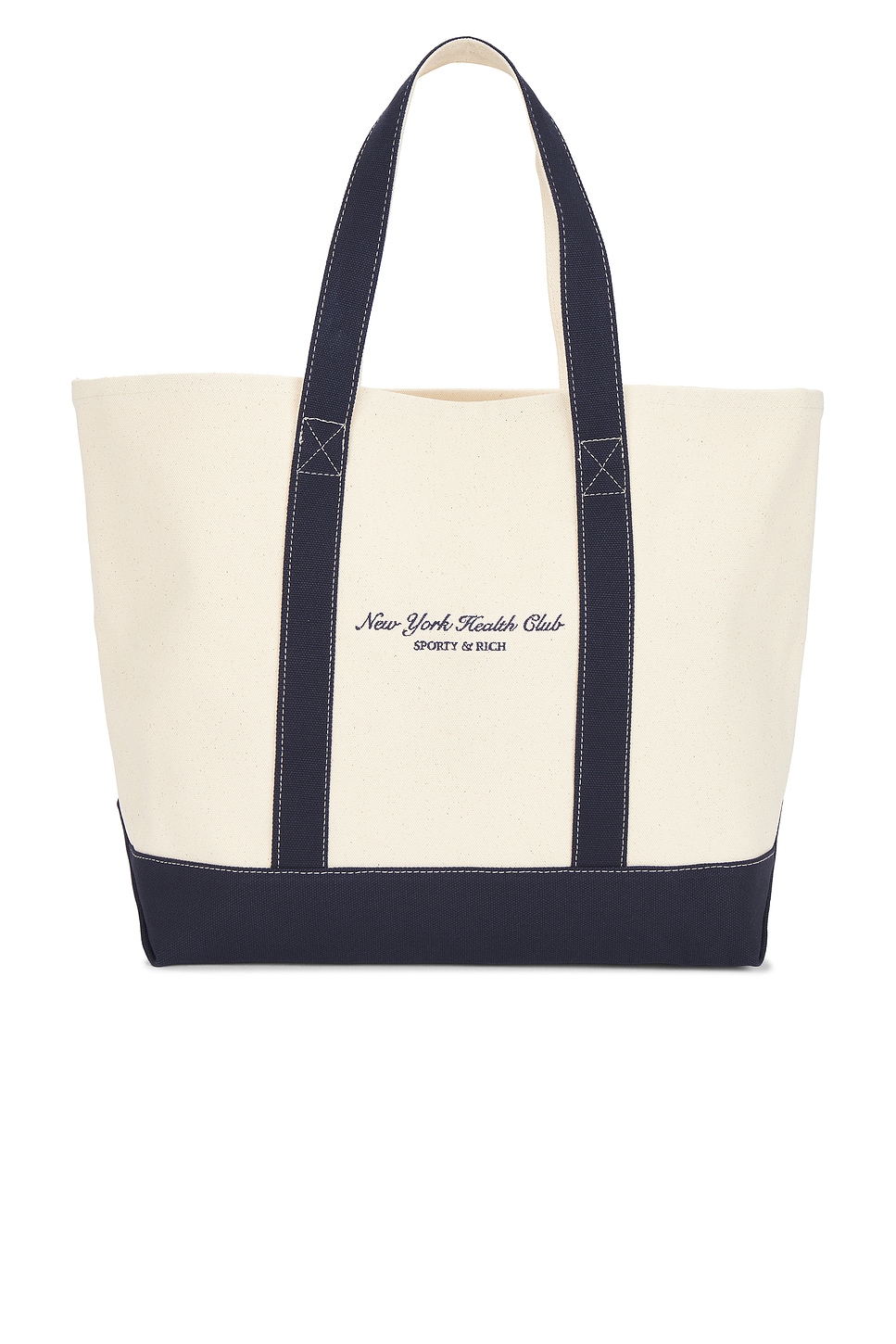 New York Health Club Tote Bag in Cream