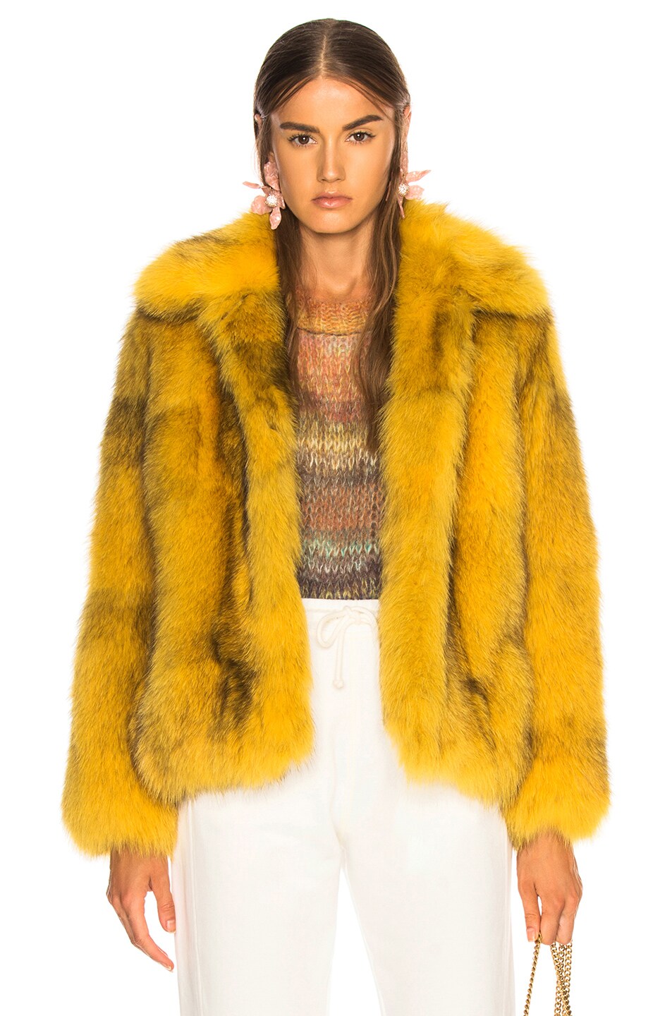 Image 1 of Sprung Sia Fur Jacket in Mimosa