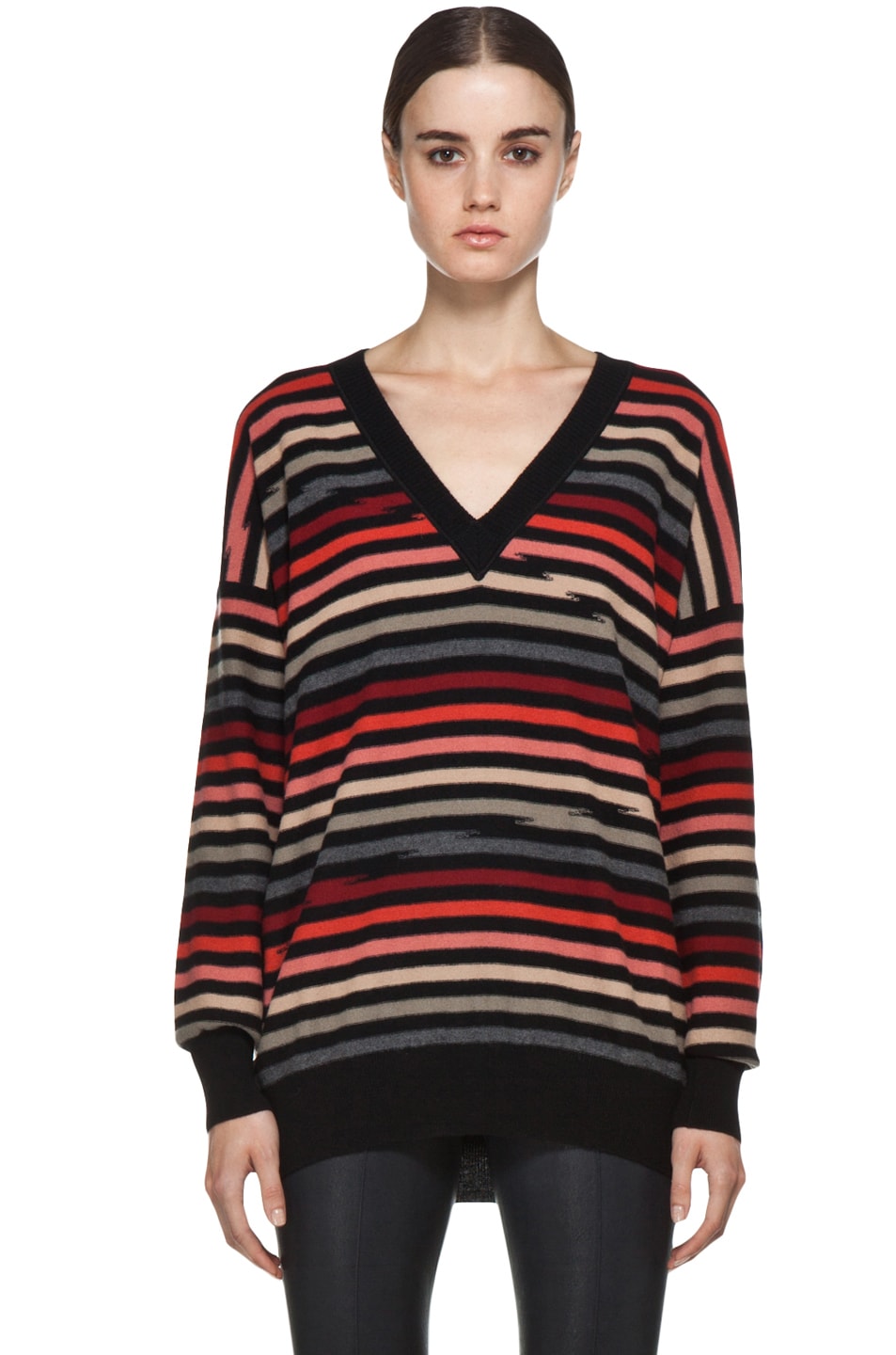 Image 1 of SONIA RYKIEL Oversize Sweater in Black Multi