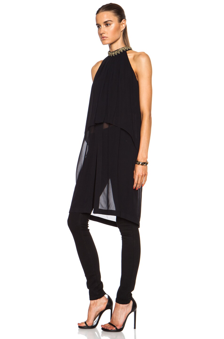 Sass & Bide Out Here Viscose Dress in Navy FWRD