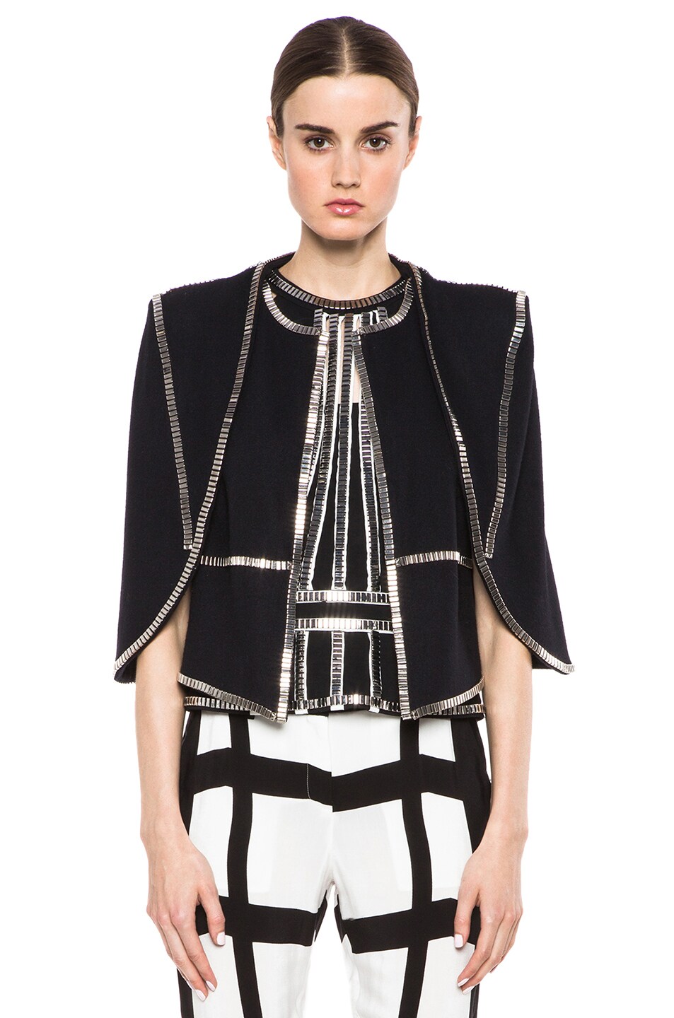 Image 1 of Sass & Bide Victory Wool-Blend Cape in Black