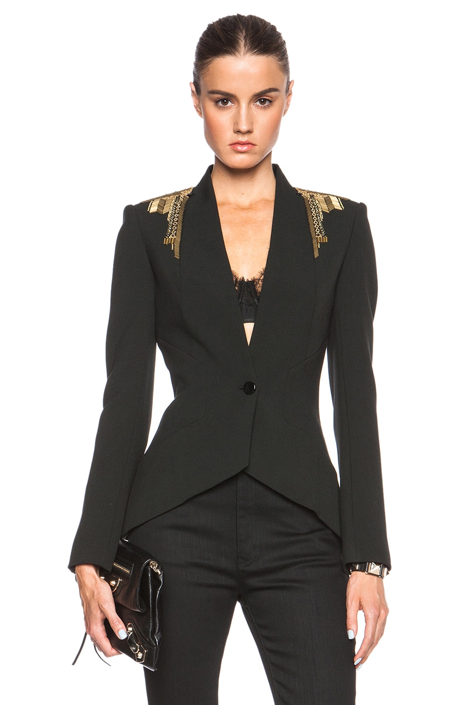 Image 1 of Sass & Bide The Sum of Two Parts Embellished Blazer in Black