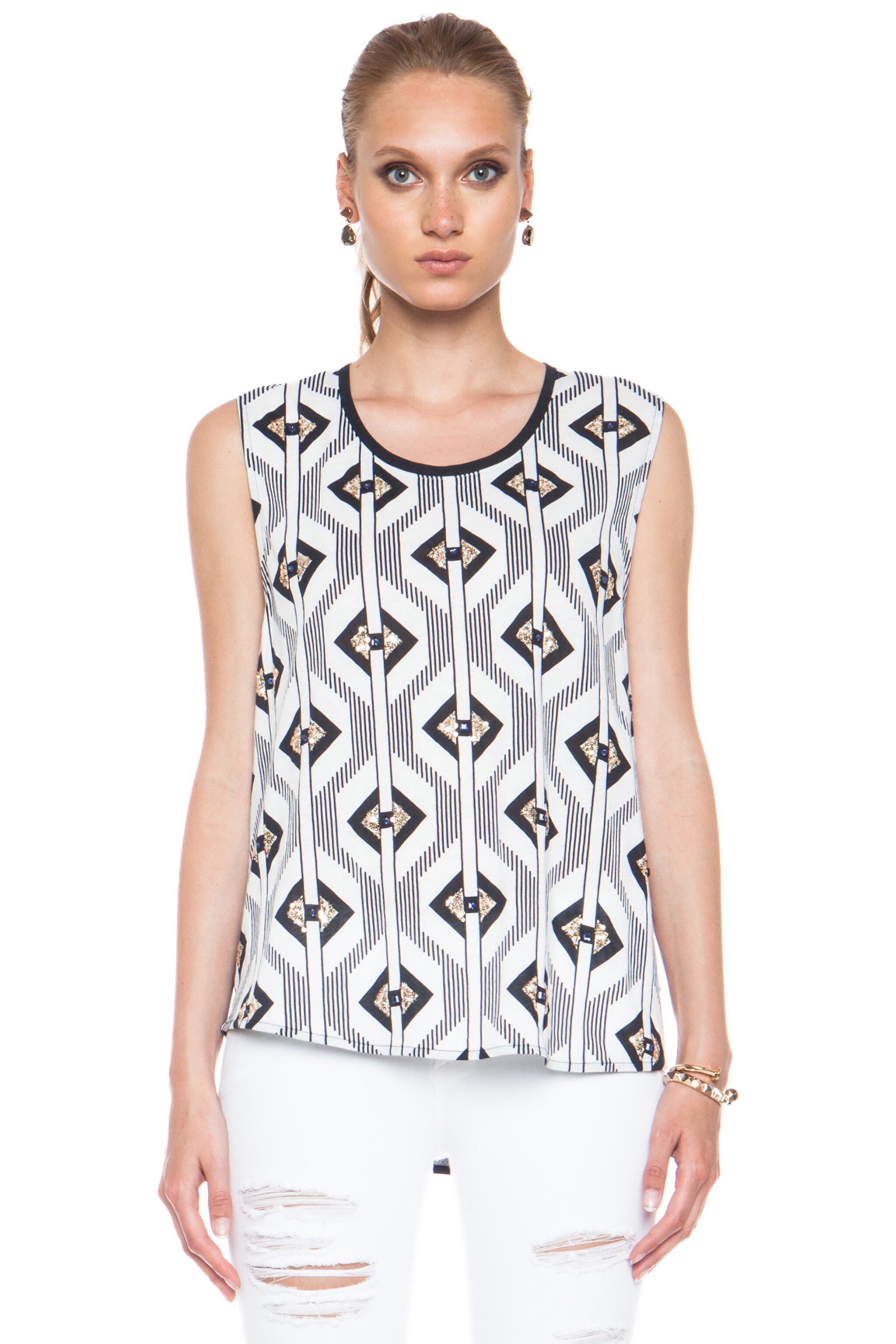 Image 1 of Sass & Bide The Run Off Cotton Top in Ivory