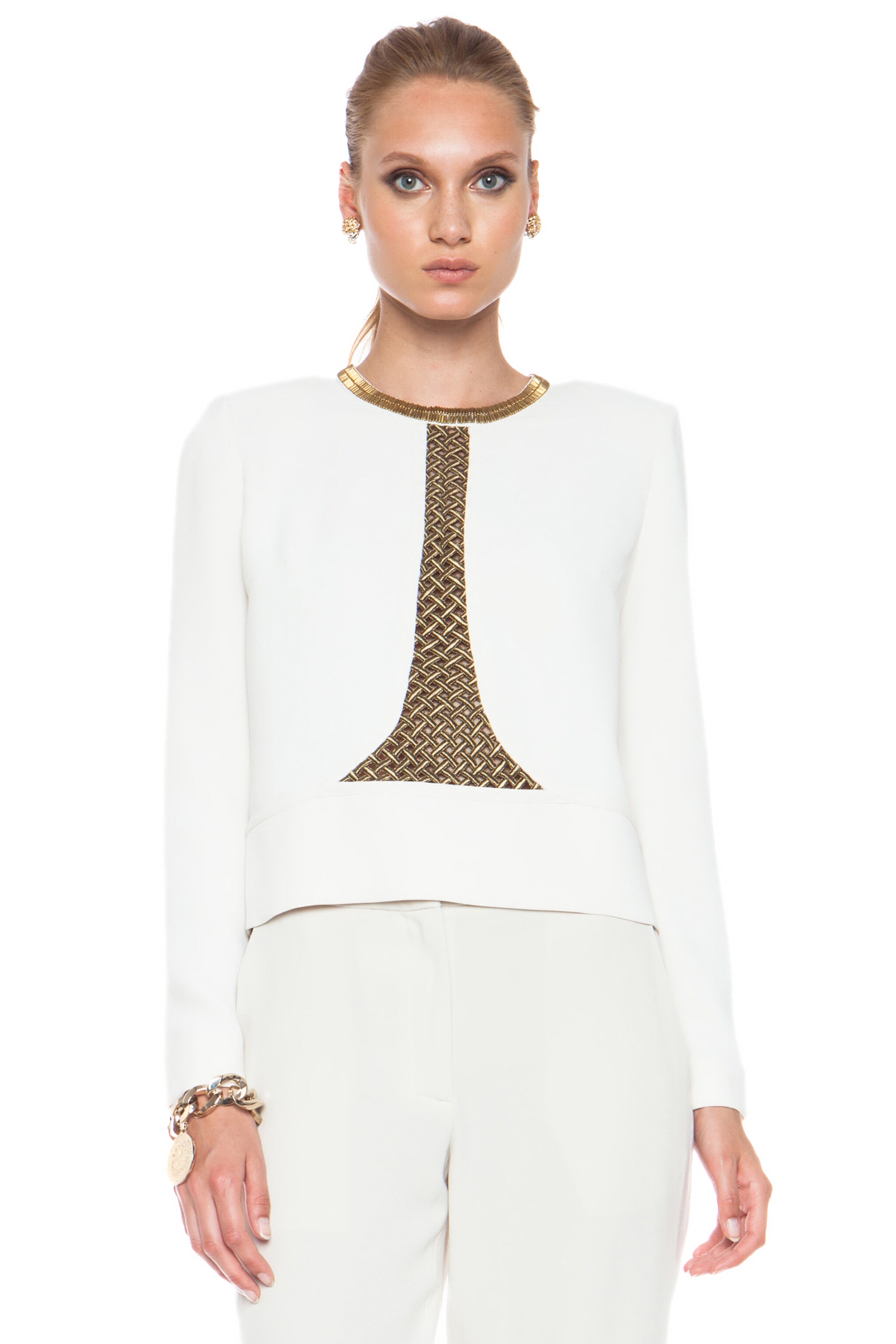 Image 1 of Sass & Bide Run And Hide Poly Top in Ivory