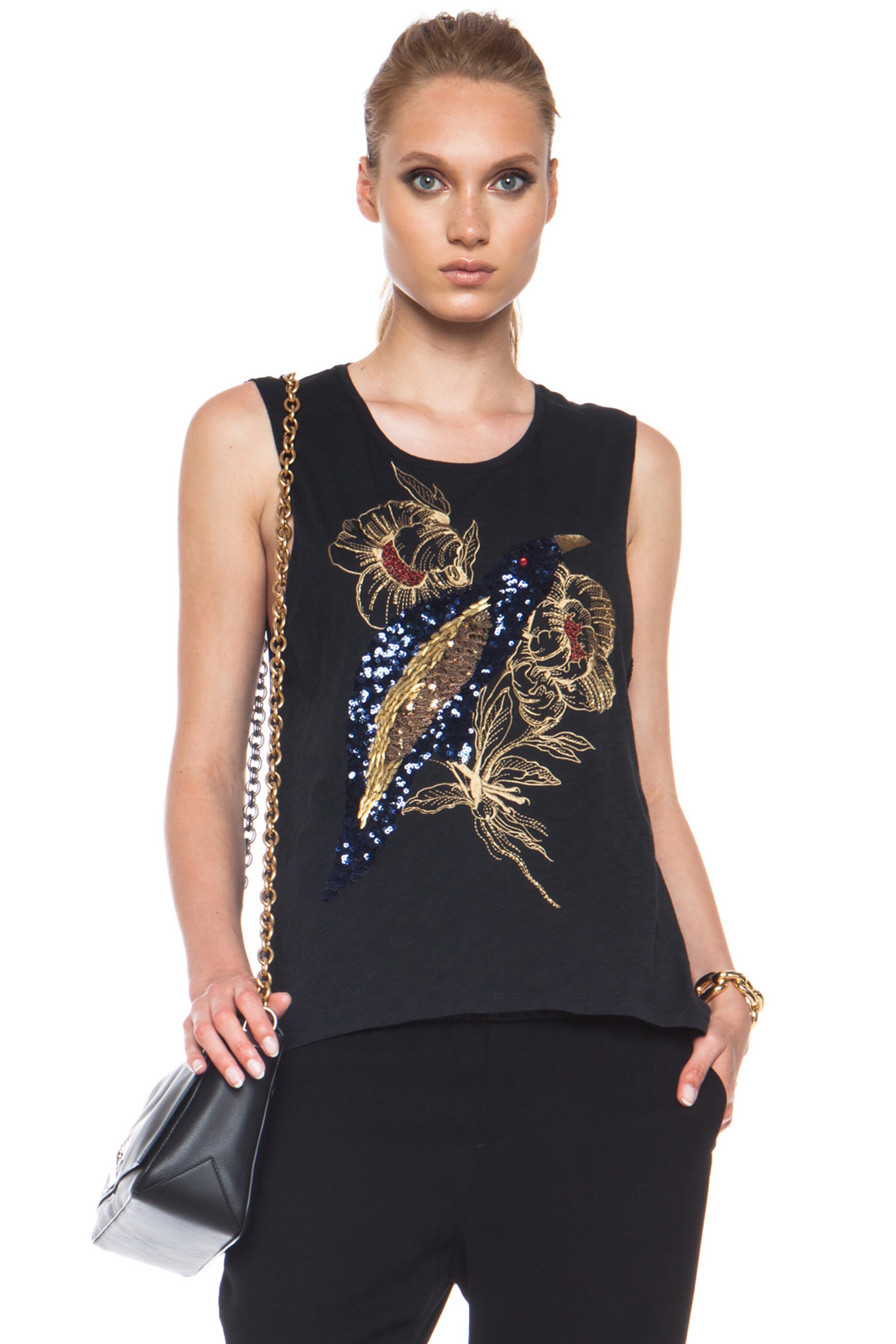 Image 1 of Sass & Bide A Version Of Himself Muscle Cotton Tee in French Navy
