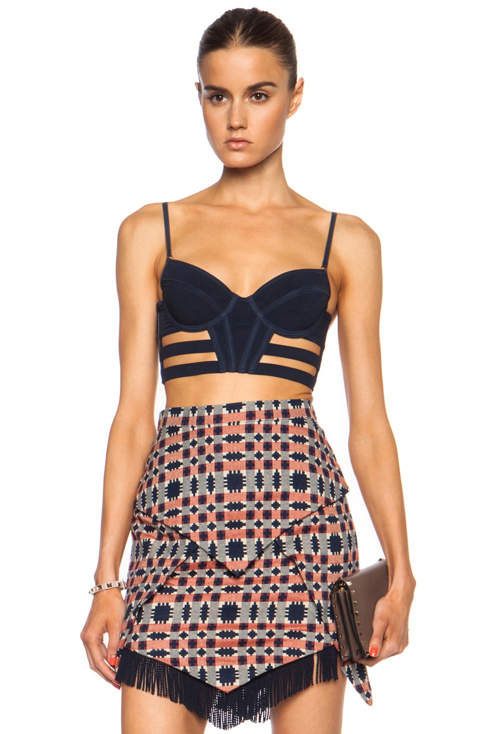 Image 1 of Sass & Bide Any Given Time Bra Poly-Blend Top in Navy