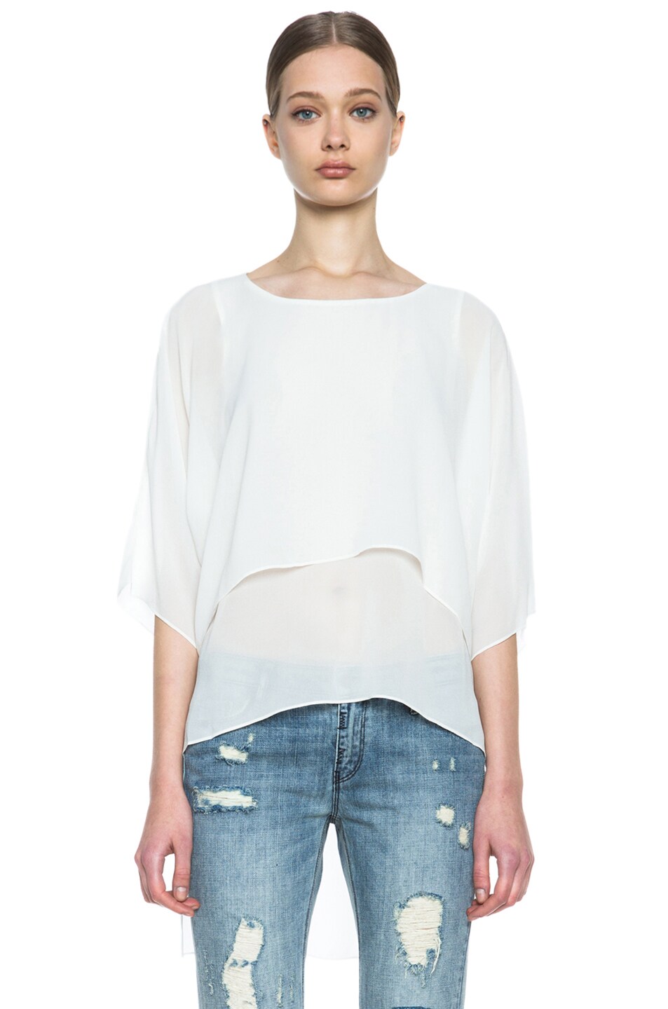 Image 1 of Sass & Bide The Self Help Book Silk Blouse in Ivory