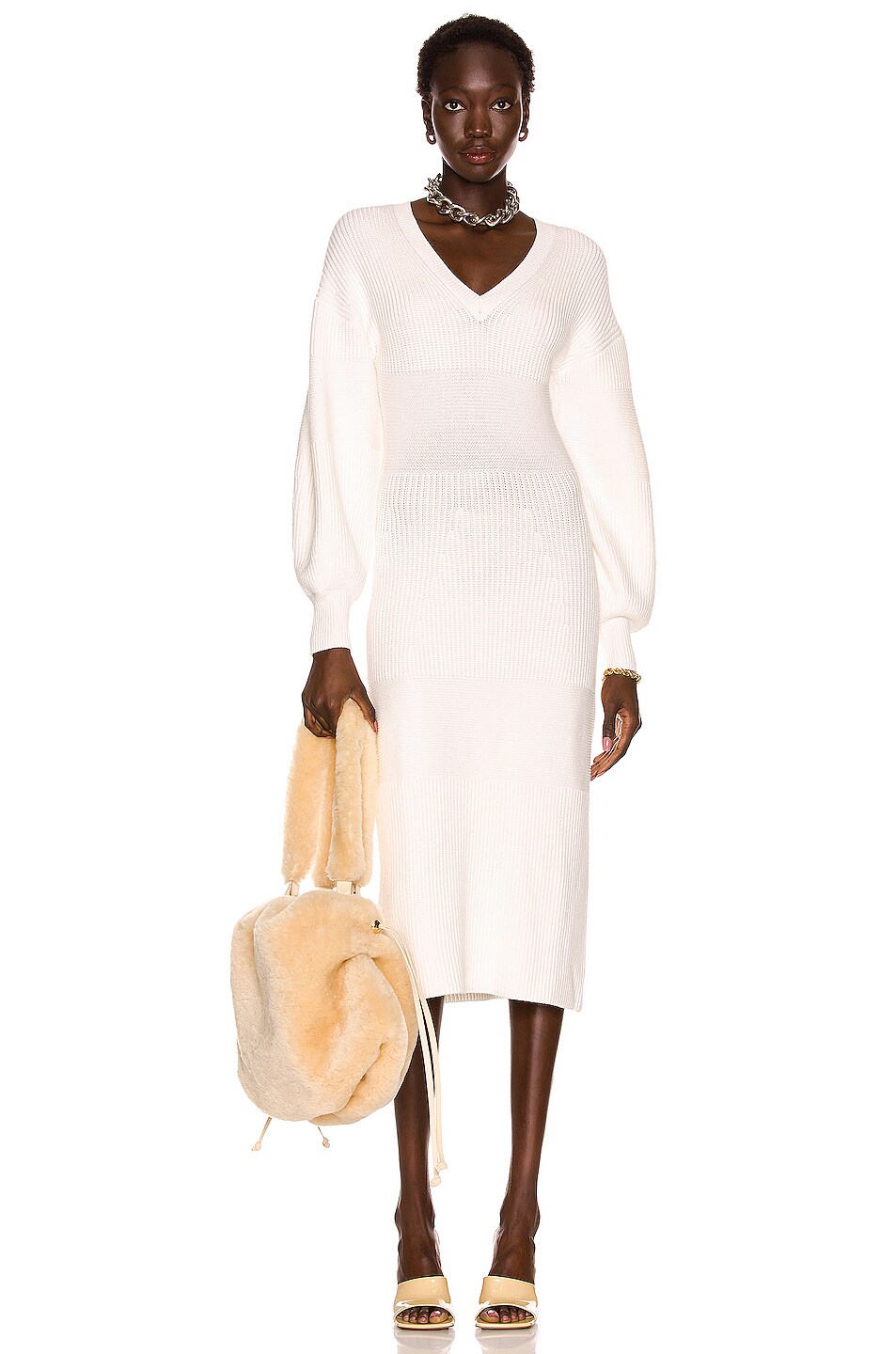 Image 1 of Staud Carnation Dress in Ivory
