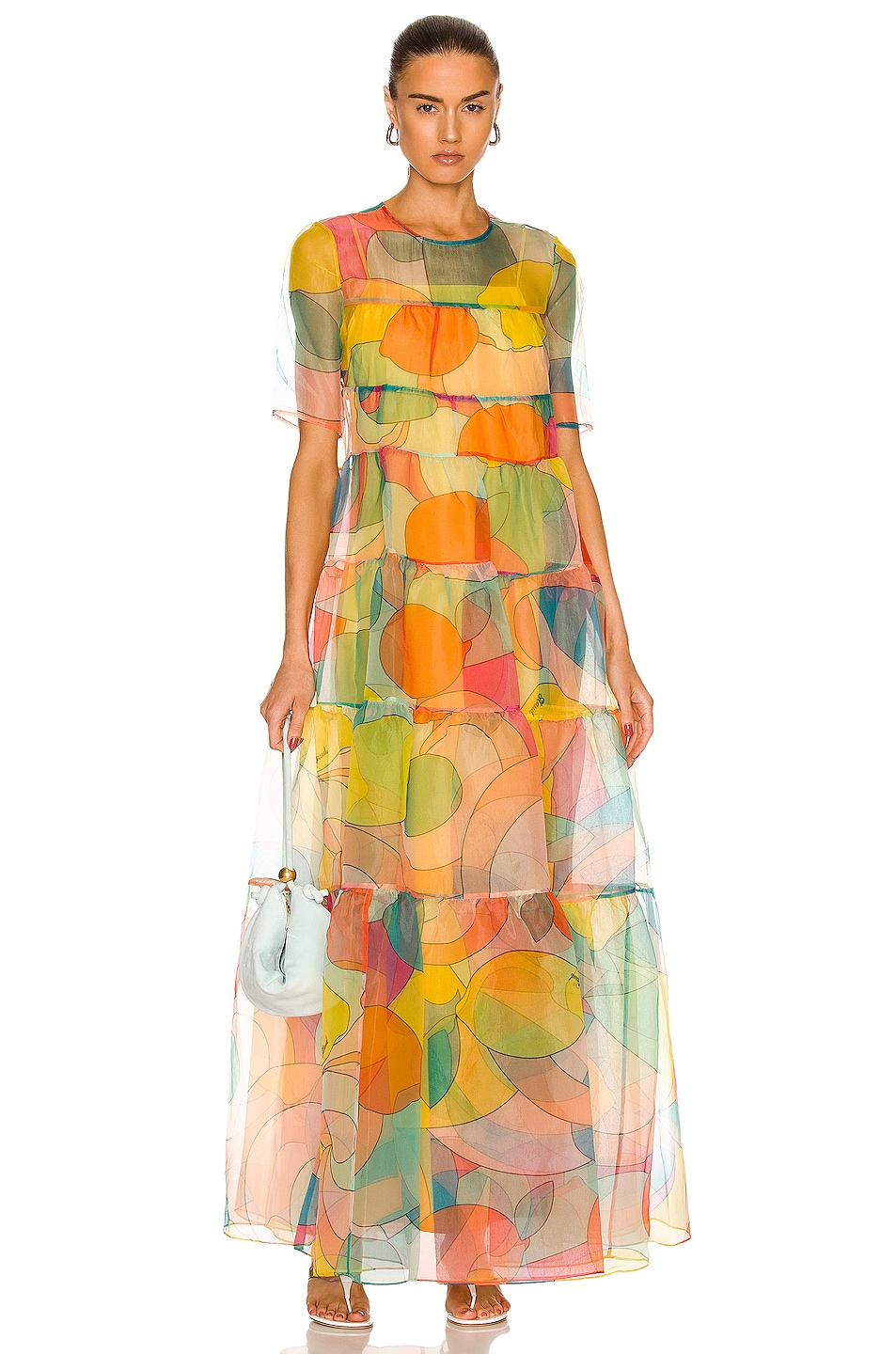 Image 1 of Staud Catalina Dress in Citrus Kaleidoscope