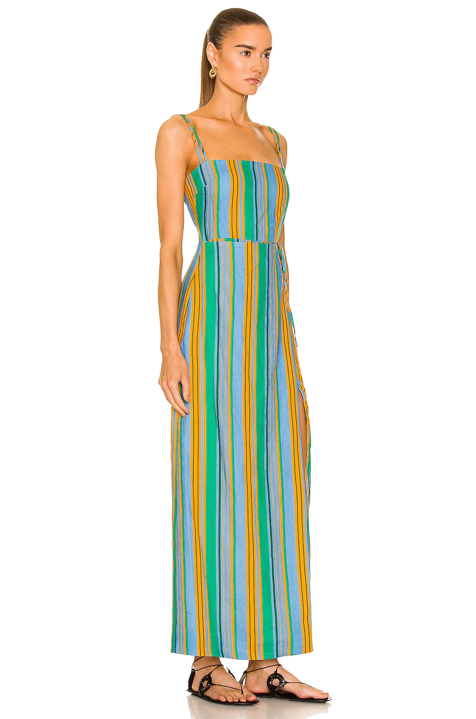 Staud Celestine Dress in Ibiza Stripe | FWRD