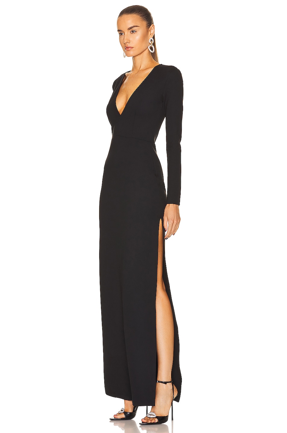 STAUD BLACK HARPER DRESS