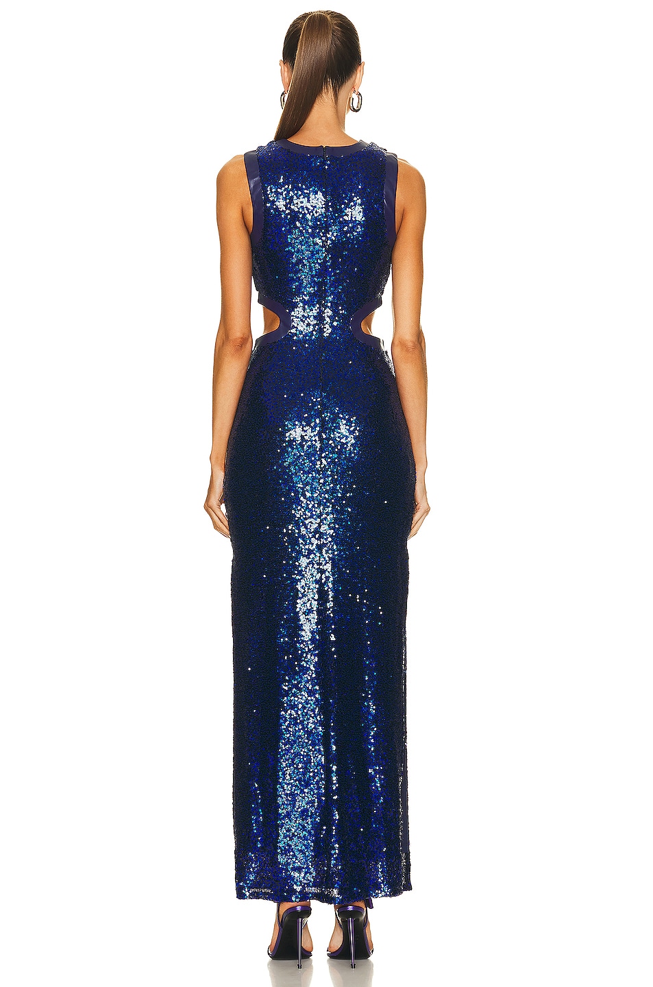 Staud Colleen Navy Tie Dye Dress