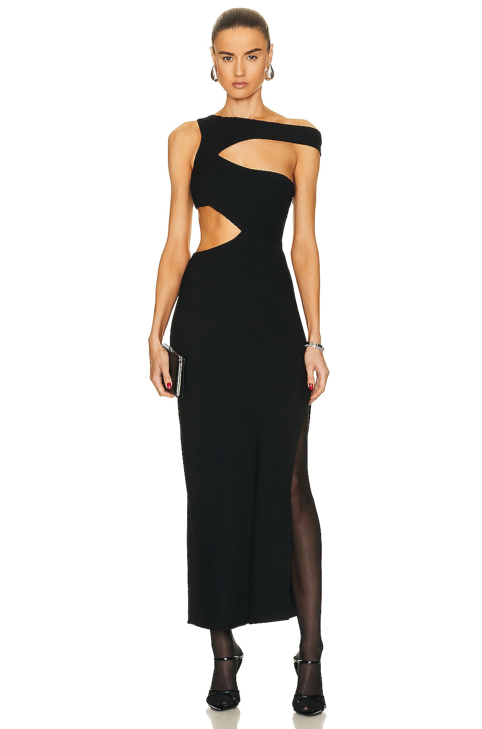 Image 1 of Staud Prismatic Dress in BLACK