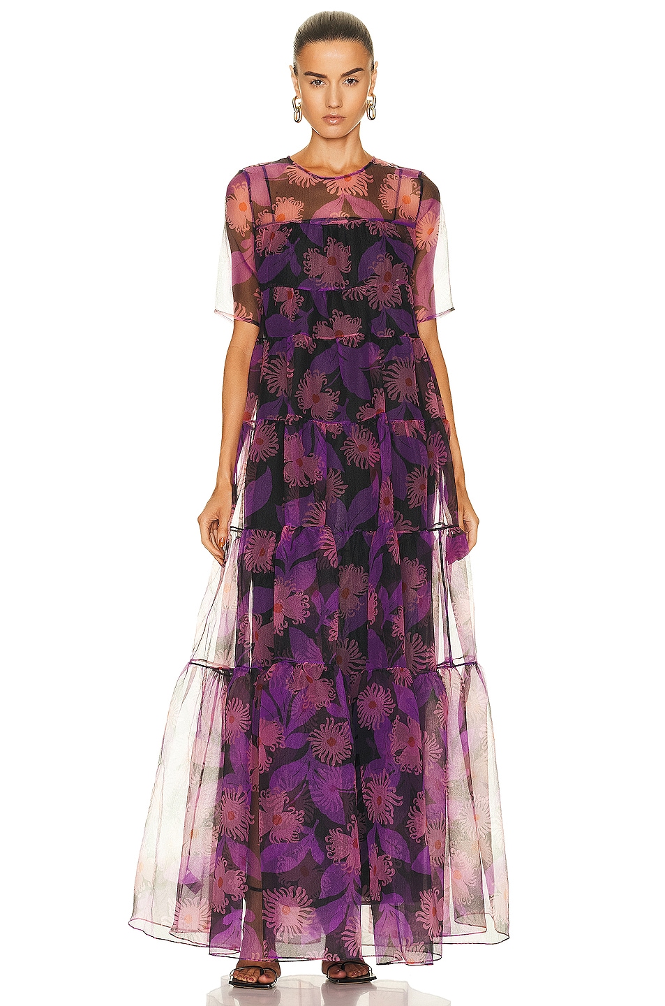 Staud Hyacinth Dress in QUARTZ ACID FLORAL | FWRD