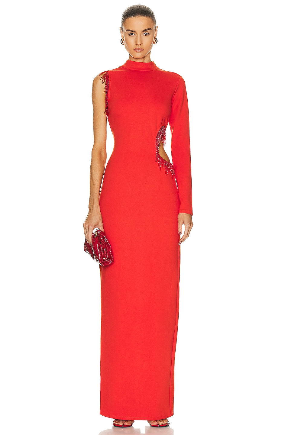 Image 1 of Staud Kirsten Dress in Fire Red