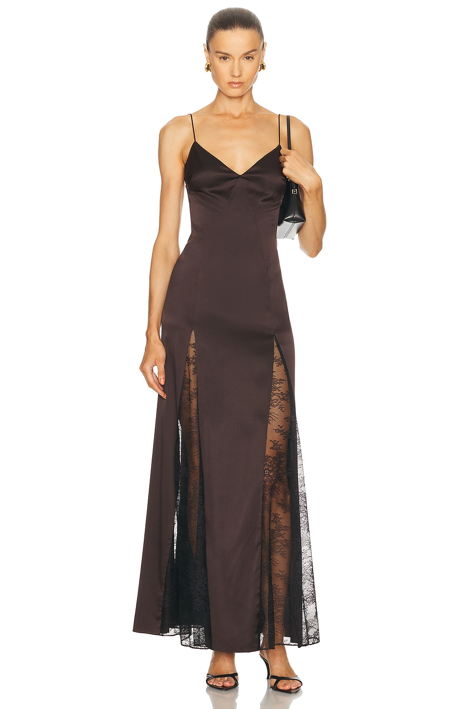 Trinity Silk Dress in Chocolate