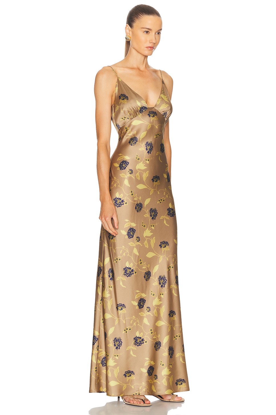Staud Hank Silk Dress In Multi