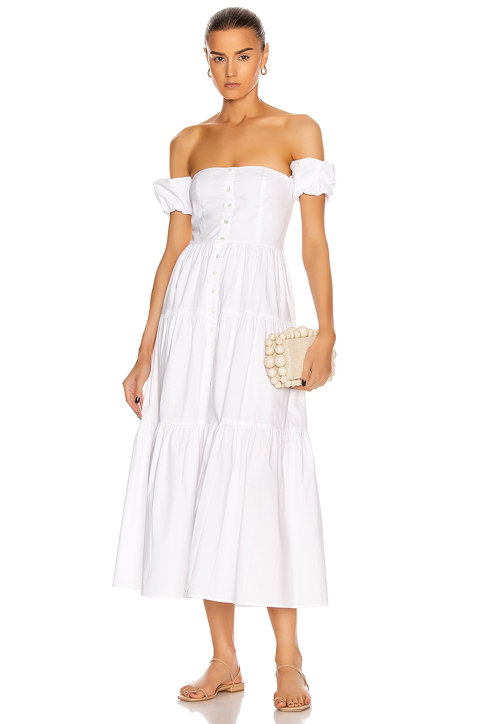 Image 1 of Staud Elio Dress in White