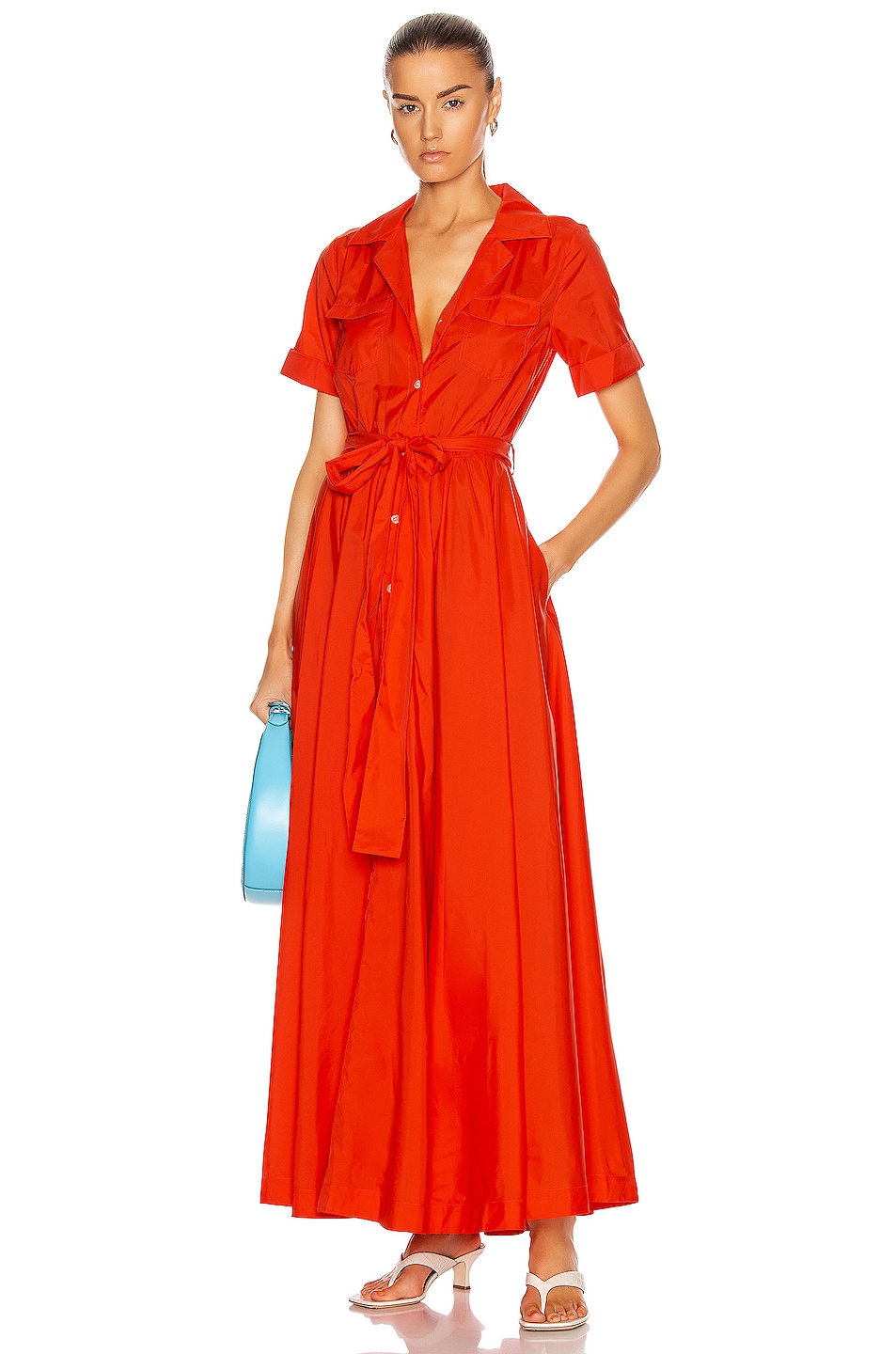 Image 1 of Staud Millie Dress in Red