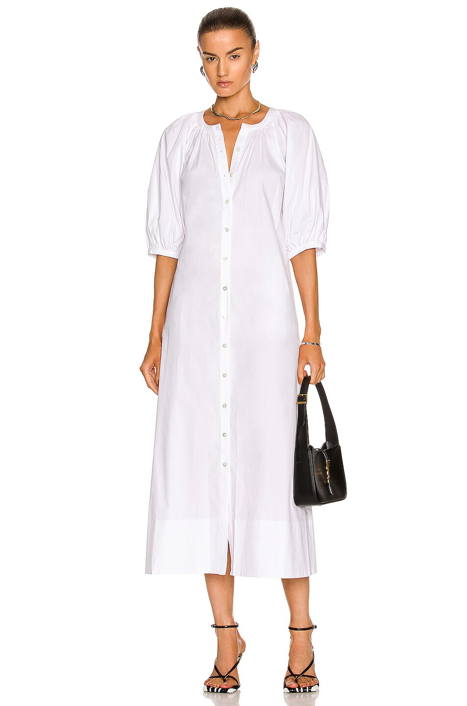 Image 1 of Staud Vincent Dress in White
