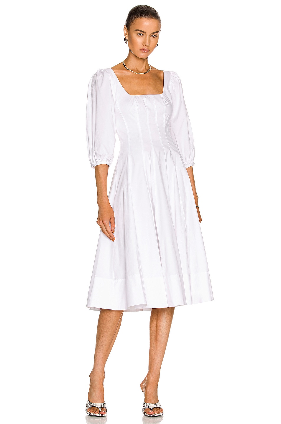 Image 1 of Staud Swells Dress in White