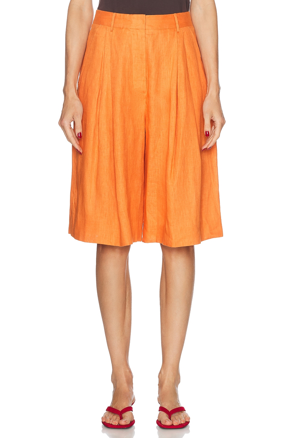 Cruz Linen Short in Orange