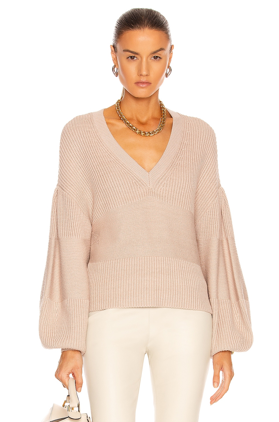 Image 1 of Staud Rye Sweater in Crystal Grey