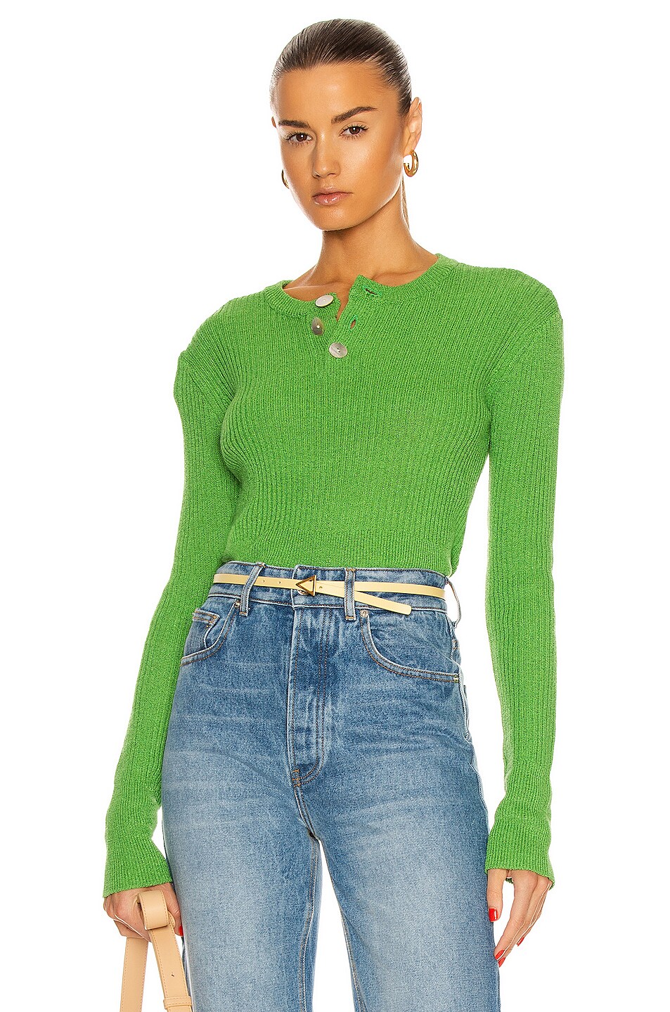 Image 1 of Staud Artie Sweater in Green