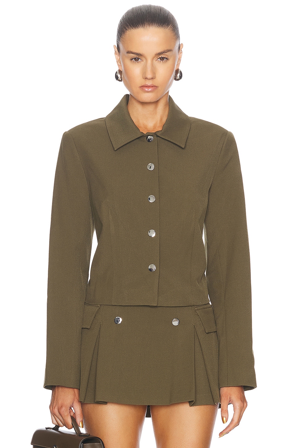 Shop Staud Marino Jacket In Sergeant Green