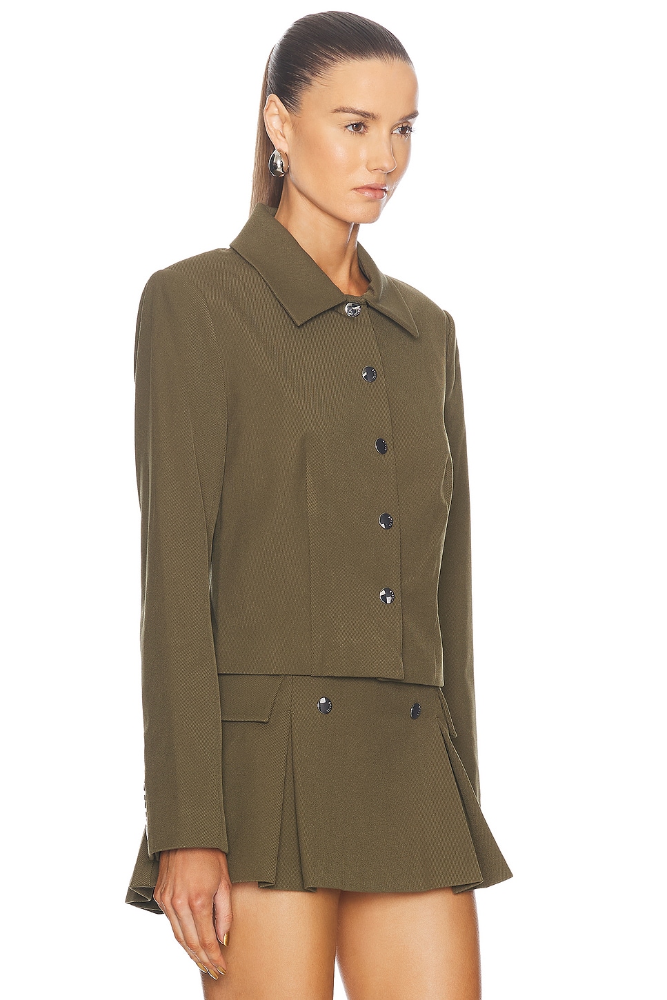 Shop Staud Marino Jacket In Sergeant Green