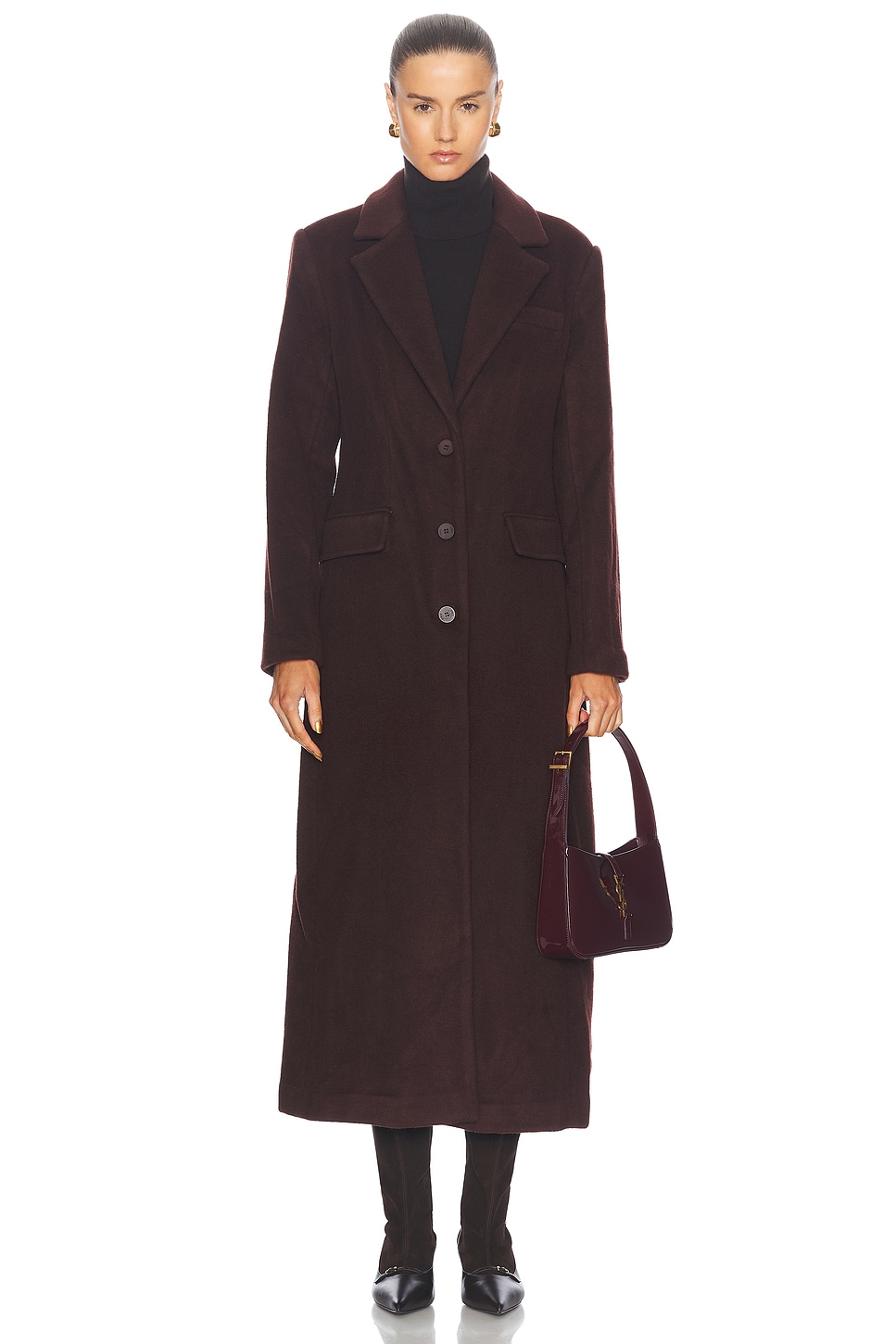 Shop Staud Sanza Coat In Bark