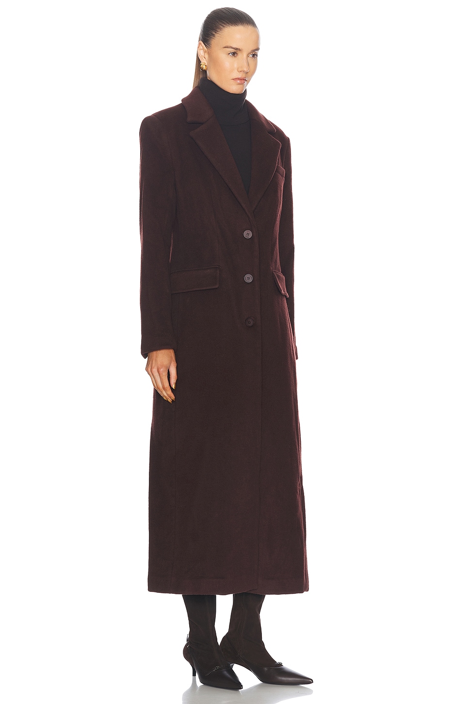 Shop Staud Sanza Coat In Bark