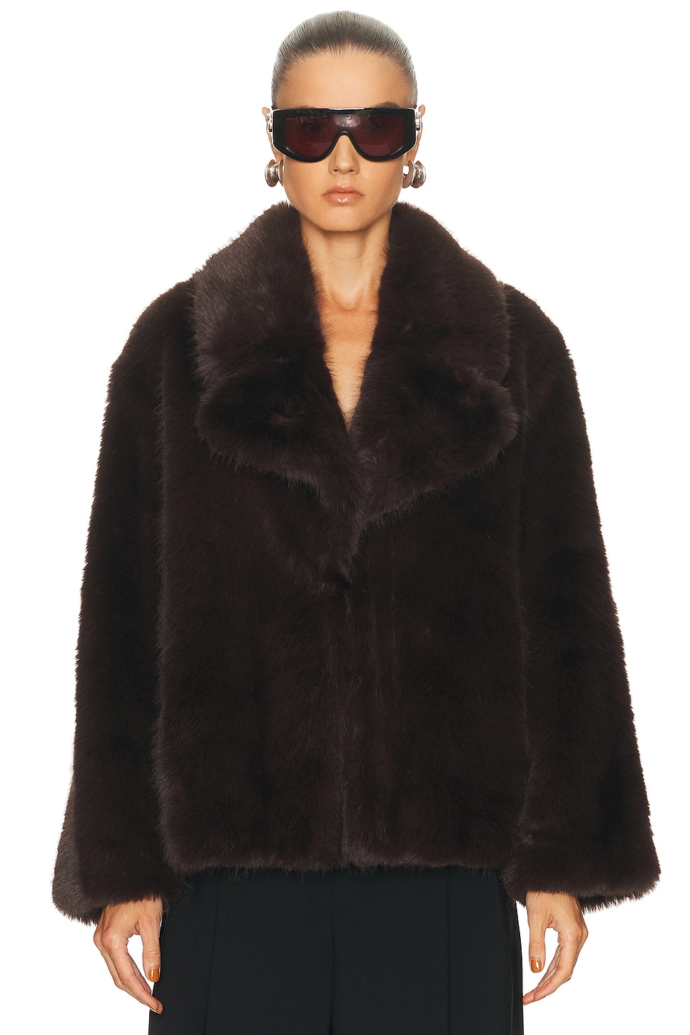 Staud Soprano Jacket In Brown