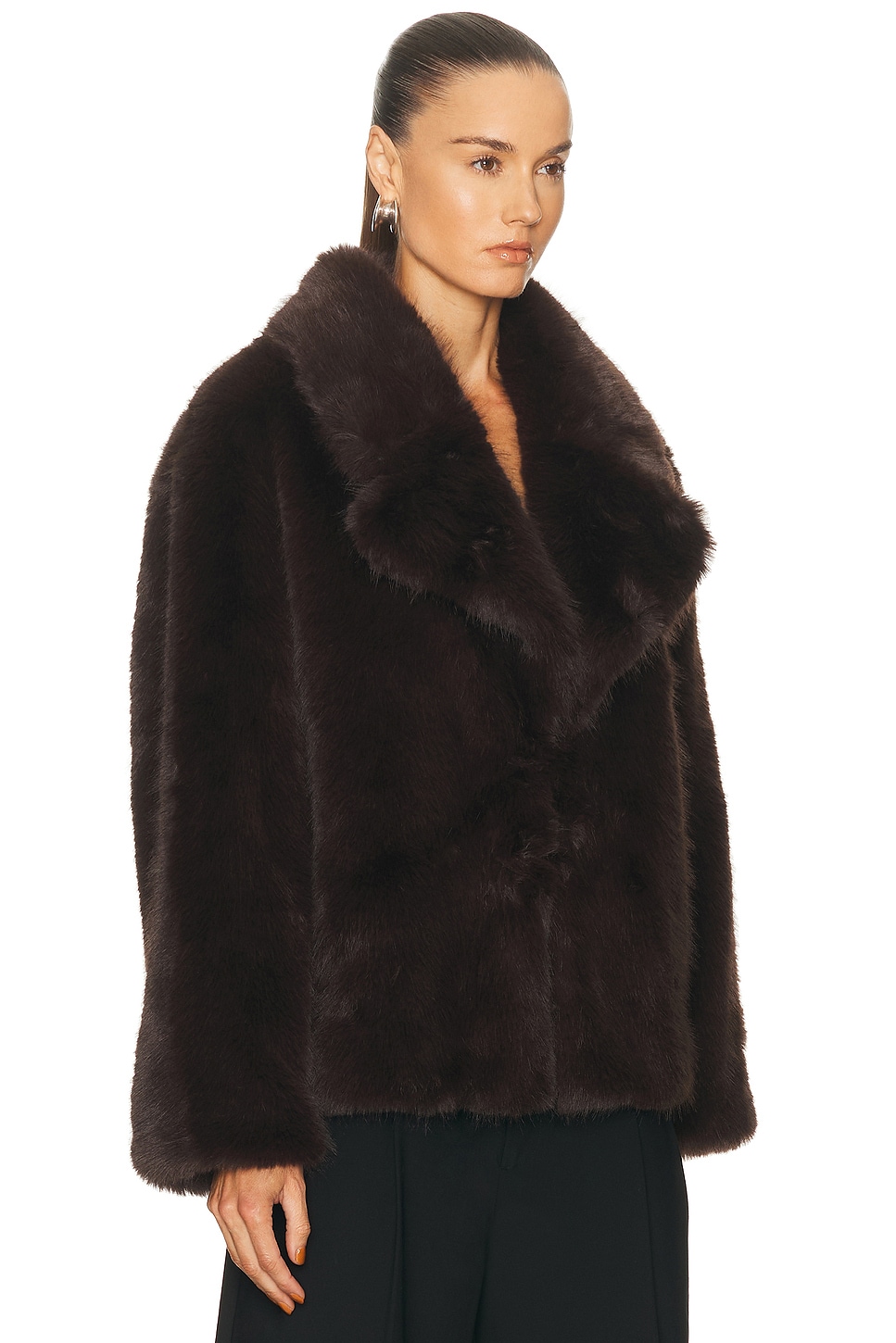 Staud Soprano Jacket In Brown